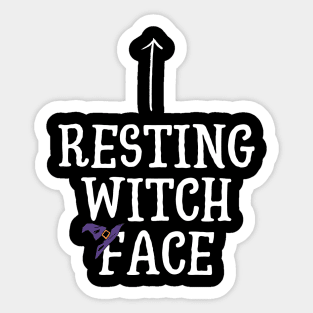 Resting Witch Facer with Witch Hat Sticker